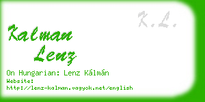 kalman lenz business card